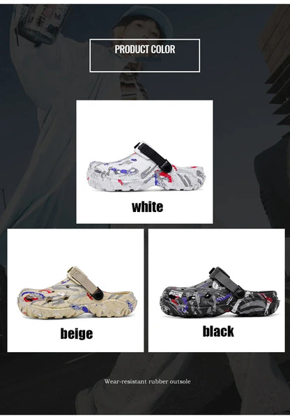 Men Summer Slippers - Lightweight Camouflage Platform Outdoor Clogs | Soft EVA Slides - ZOOMNSTORE