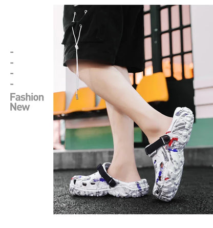 Men Summer Slippers - Lightweight Camouflage Platform Outdoor Clogs | Soft EVA Slides - ZOOMNSTORE
