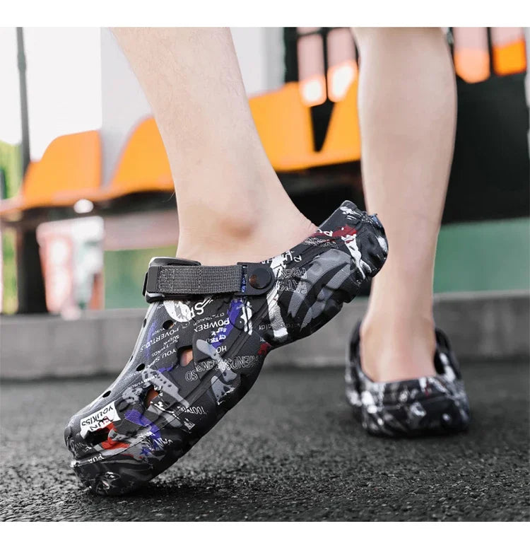 Men Summer Slippers - Lightweight Camouflage Platform Outdoor Clogs | Soft EVA Slides - ZOOMNSTORE