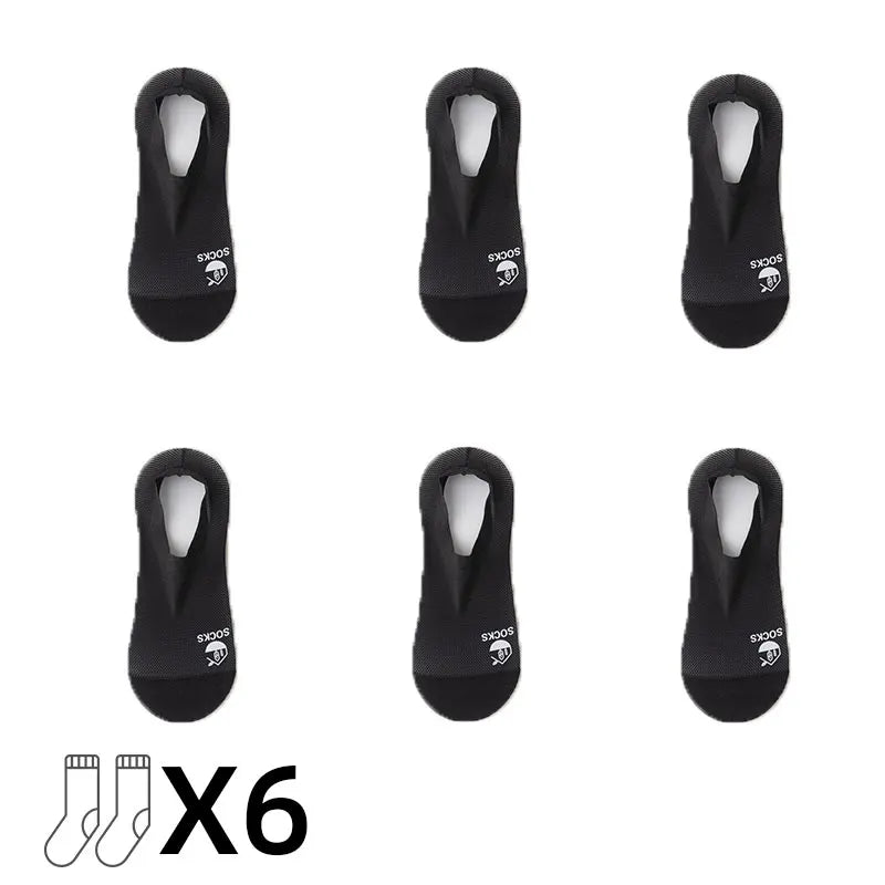 Mens Summer No-Show Socks - Thin Mesh Ankle Socks Sweat Absorbent Ultra-Thin Comfort - ZOOMNSTORE