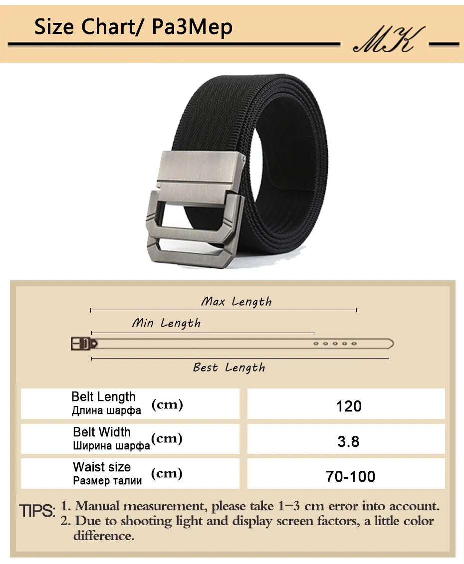 Men Tactical Belt - Durable Nylon Belts for Men with Double D-Ring Buckle - ZOOMNSTORE