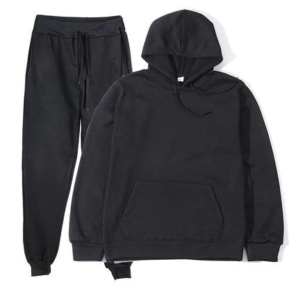 Men Tracksuit Set – Casual Joggers & Hooded Sportswear Jacket With Zipper Pants - ZOOMNSTORE