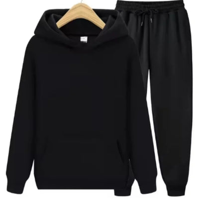 Men Tracksuit Set – Casual Joggers & Hooded Sportswear Jacket With Zipper Pants - ZOOMNSTORE