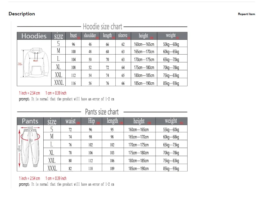 Men Tracksuit Set – Hooded Sweatshirt & Drawstring Pants | Autumn Running Sportswear - ZOOMNSTORE