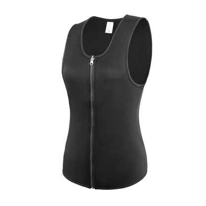 Men Waist Trainer | Tummy Control Vest - Fitness Corset Zip Sauna Tank Top - ZOOMNSTORE