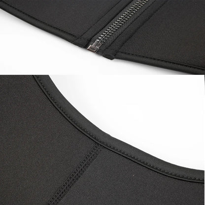 Men Waist Trainer | Tummy Control Vest - Fitness Corset Zip Sauna Tank Top - ZOOMNSTORE