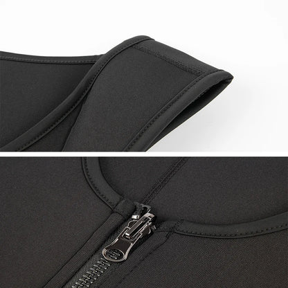 Men Waist Trainer | Tummy Control Vest - Fitness Corset Zip Sauna Tank Top - ZOOMNSTORE