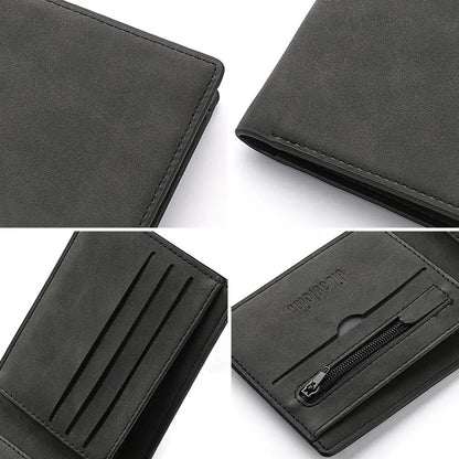 Mens Multi-Card Wallet - Fashionable PU Leather Coin Purse with Large Capacity - ZOOMNSTORE