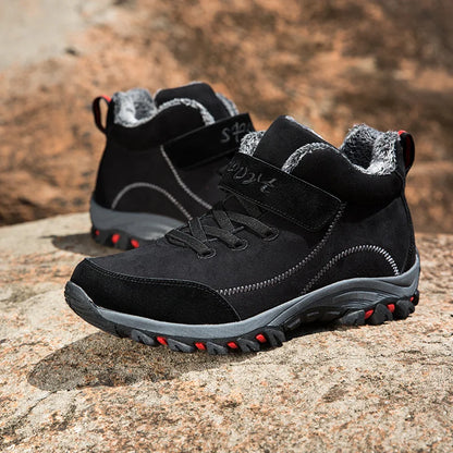 Waterproof Winter Men Boots Suede Warm Snow Outdoor Sneakers Boots Men Work Casual Shoes High-top Non-slip Ankle Boots - ZOOMNSTORE