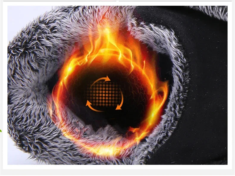 Waterproof Winter Men Boots Suede Warm Snow Outdoor Sneakers Boots Men Work Casual Shoes High-top Non-slip Ankle Boots - ZOOMNSTORE