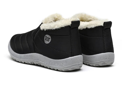 Men Winter Boots – Waterproof Ankle Snow Boots With Plush Lining & Low Heel - ZOOMNSTORE