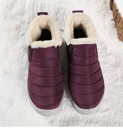 Men Winter Boots – Waterproof Ankle Snow Boots With Plush Lining & Low Heel - ZOOMNSTORE