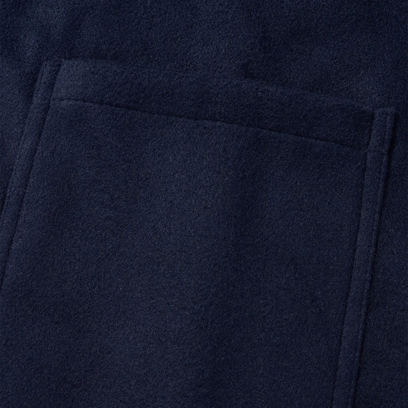 Men Winter Duffle Coat – Classic Toggle Wool Blend Hooded Outerwear Navy Blue - ZOOMNSTORE