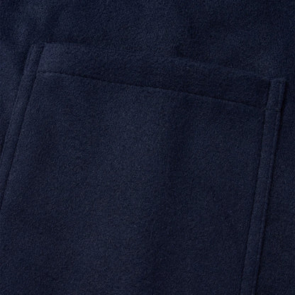 Men Winter Duffle Coat – Classic Toggle Wool Blend Hooded Outerwear Navy Blue - ZOOMNSTORE