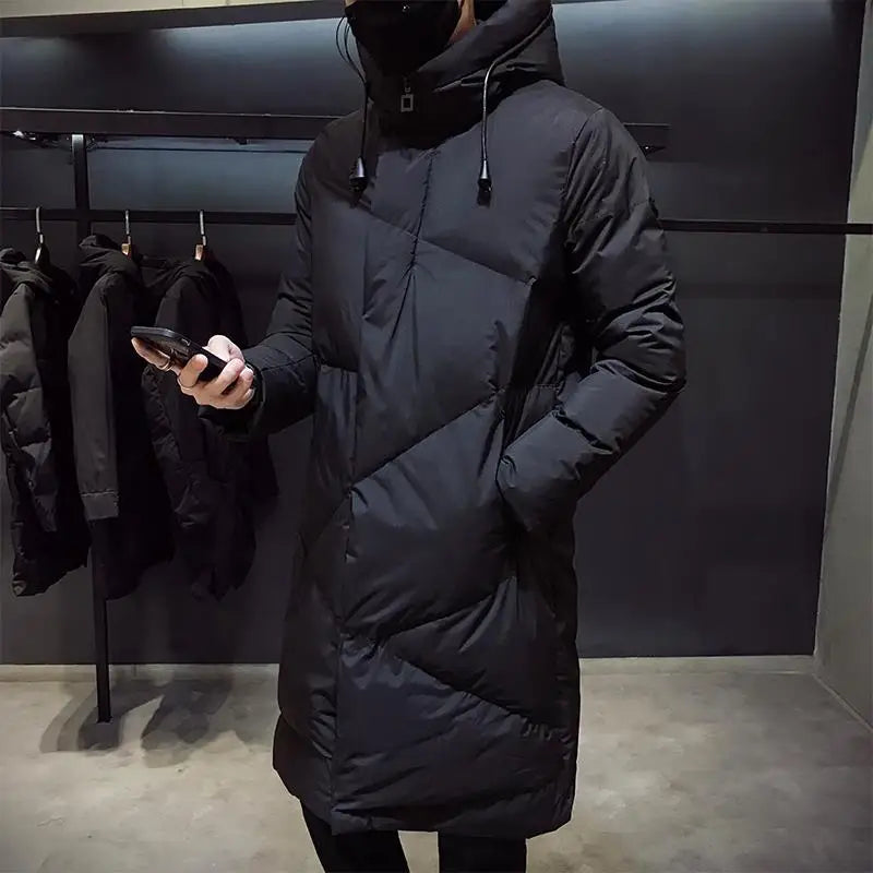 Men Winter Jacket – Thick Warm Parka Coat With Zipper Closure And Hooded Design - ZOOMNSTORE