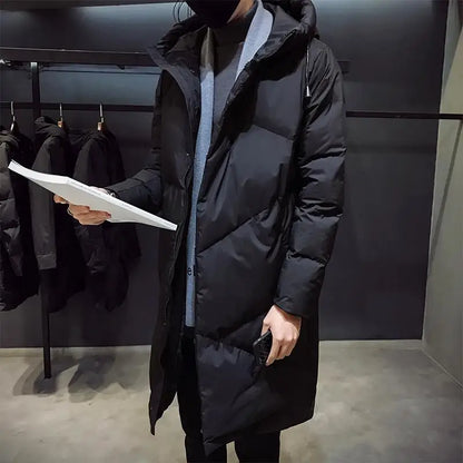 Men Winter Jacket – Thick Warm Parka Coat With Zipper Closure And Hooded Design - ZOOMNSTORE