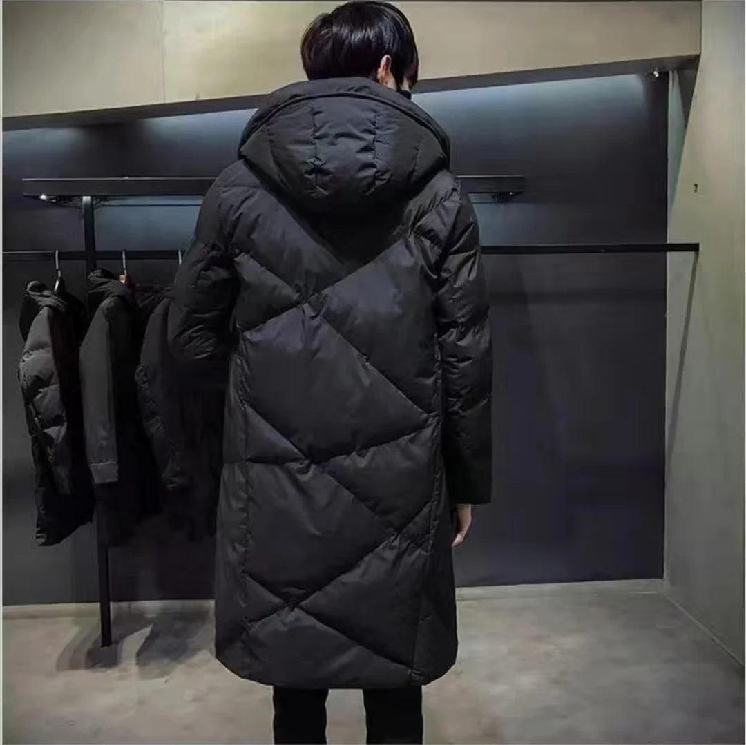 Men Winter Jacket – Thick Warm Parka Coat With Zipper Closure And Hooded Design - ZOOMNSTORE