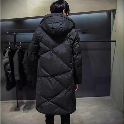 Men Winter Jacket – Thick Warm Parka Coat With Zipper Closure And Hooded Design - ZOOMNSTORE