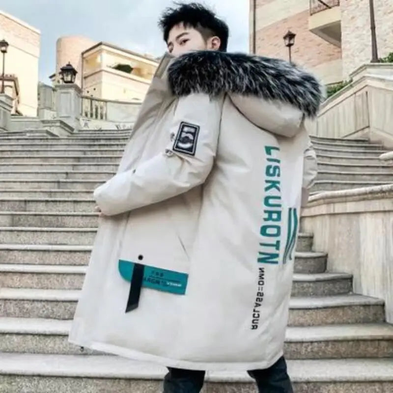 Men Winter Jacket – Thick Warm Parka Coat With Zipper Closure And Hooded Design - ZOOMNSTORE
