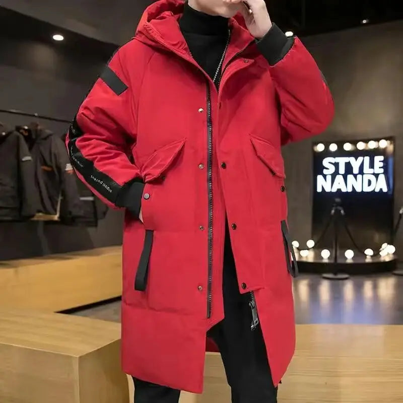 Men Winter Jacket – Thick Warm Parka Coat With Zipper Closure And Hooded Design - ZOOMNSTORE