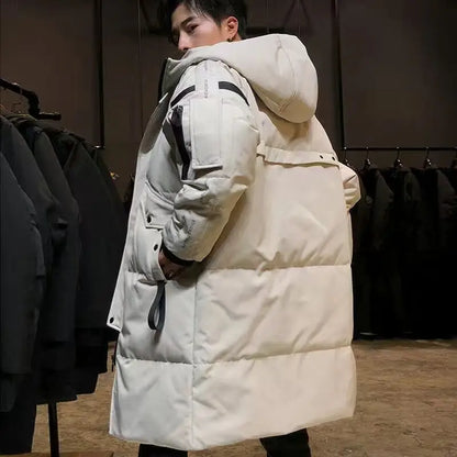 Men Winter Jacket – Thick Warm Parka Coat With Zipper Closure And Hooded Design - ZOOMNSTORE
