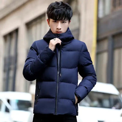 Men Winter Jacket – Thick Warm Parka Coat With Zipper Closure And Hooded Design - ZOOMNSTORE