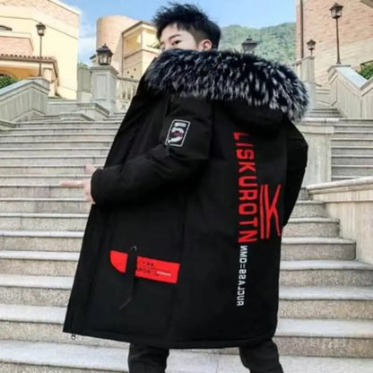 Men Winter Jacket – Thick Warm Parka Coat With Zipper Closure And Hooded Design - ZOOMNSTORE