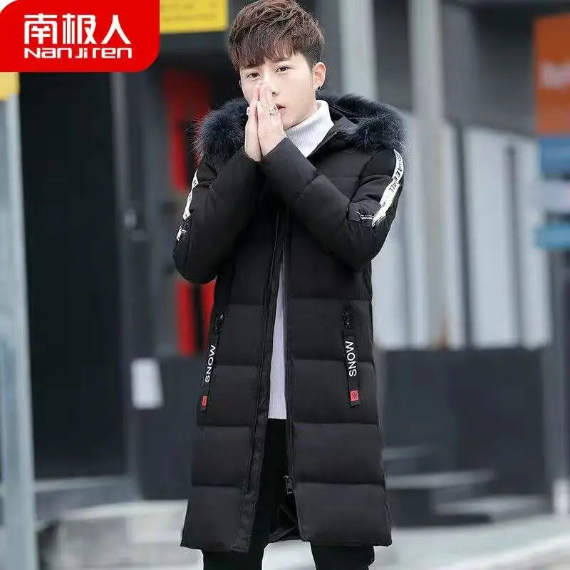 Men Winter Jacket – Thick Warm Parka Coat With Zipper Closure And Hooded Design - ZOOMNSTORE