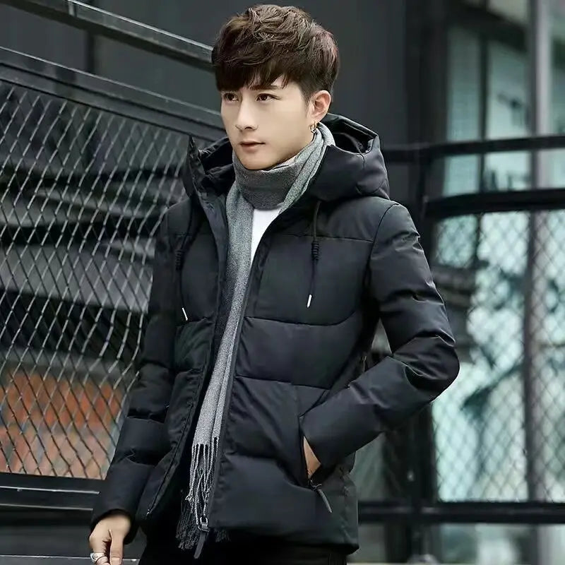 Men Winter Jacket – Thick Warm Parka Coat With Zipper Closure And Hooded Design - ZOOMNSTORE