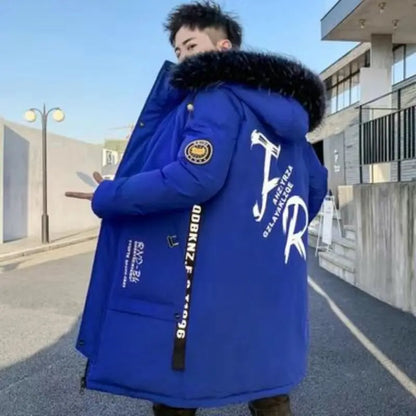 Men Winter Jacket – Thick Warm Parka Coat With Zipper Closure And Hooded Design - ZOOMNSTORE