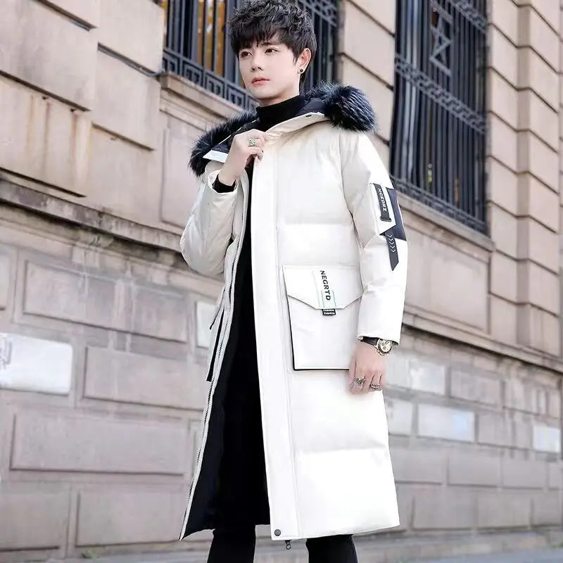 Men Winter Jacket – Thick Warm Parka Coat With Zipper Closure And Hooded Design - ZOOMNSTORE