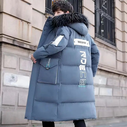 Men Winter Jacket – Thick Warm Parka Coat With Zipper Closure And Hooded Design - ZOOMNSTORE