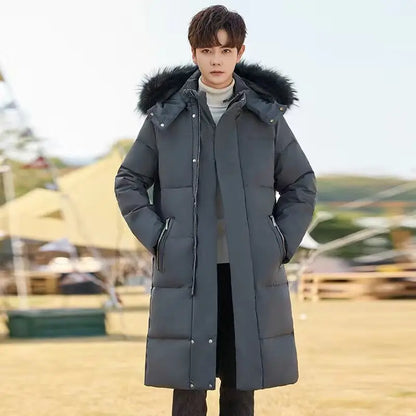 Men Winter Jacket – Thick Warm Parka Coat With Zipper Closure And Hooded Design - ZOOMNSTORE