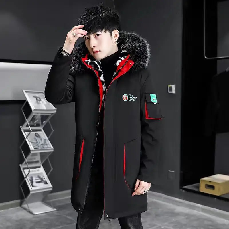 Men Winter Jacket – Thick Warm Parka Coat With Zipper Closure And Hooded Design - ZOOMNSTORE