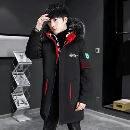 Men Winter Jacket – Thick Warm Parka Coat With Zipper Closure And Hooded Design - ZOOMNSTORE