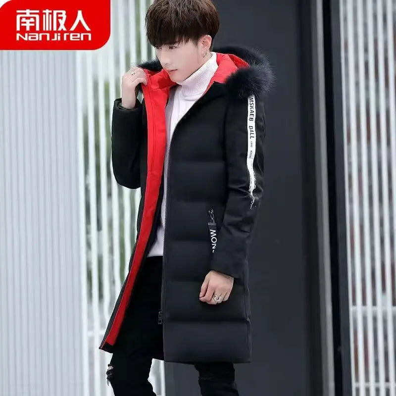 Men Winter Jacket – Thick Warm Parka Coat With Zipper Closure And Hooded Design - ZOOMNSTORE