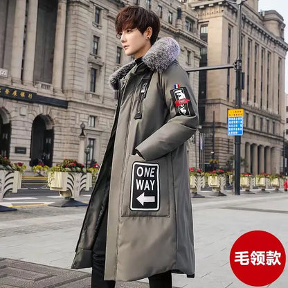 Men Winter Jacket – Thick Warm Parka Coat With Zipper Closure And Hooded Design - ZOOMNSTORE