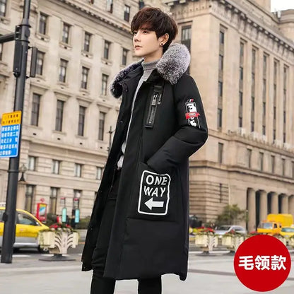 Men Winter Jacket – Thick Warm Parka Coat With Zipper Closure And Hooded Design - ZOOMNSTORE