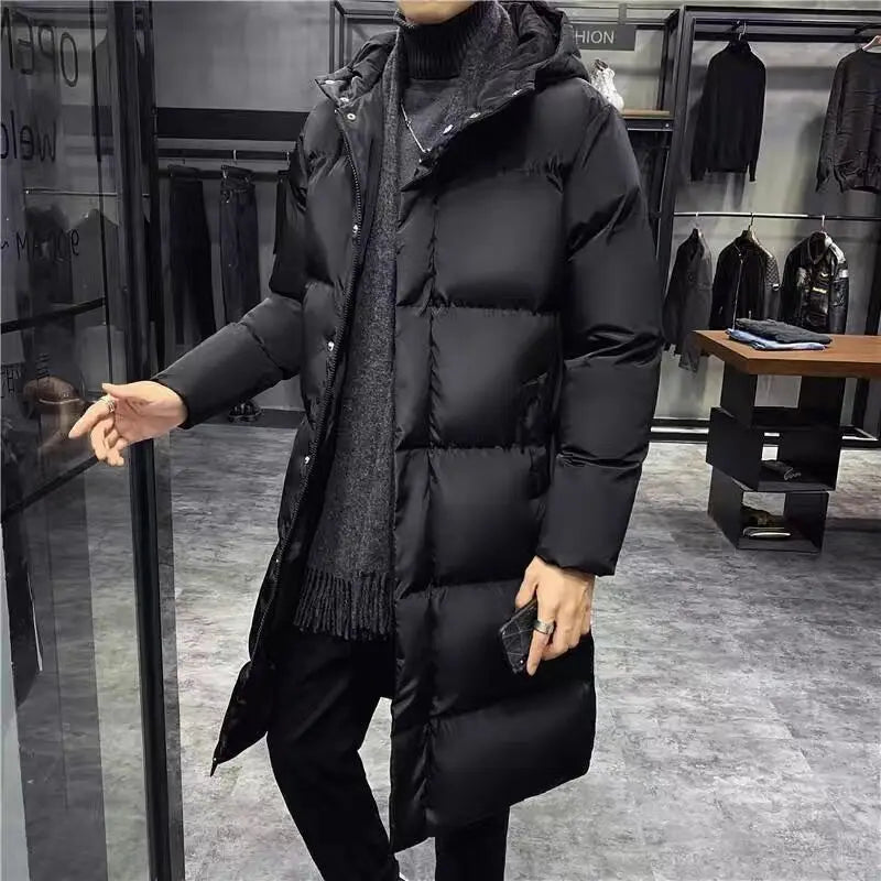 Men Winter Jacket – Thick Warm Parka Coat With Zipper Closure And Hooded Design - ZOOMNSTORE