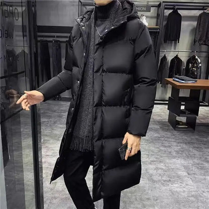 Men Winter Jacket – Thick Warm Parka Coat With Zipper Closure And Hooded Design - ZOOMNSTORE