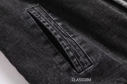 Men Winter Black Denim Jackets Fleece Warm Coats Good Quality Male Casual Winter Jackets Outwear Casual Coats Winter Clothes 4XL - ZOOMNSTORE
