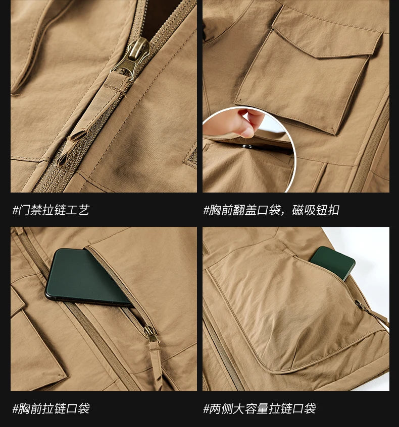 Men Winter Parka - Quilted Waterproof Jacket With Detachable Hood & Warm Fleece Lining - ZOOMNSTORE