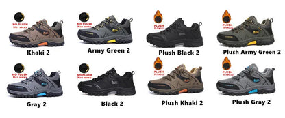 Men Winter Snow Boots - Waterproof Leather Hiking Shoes With Rubber Sole - ZOOMNSTORE