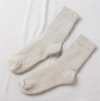 Mens Thick Wool Socks - Warm Solid Winter Socks for Cold Weather - ZOOMNSTORE