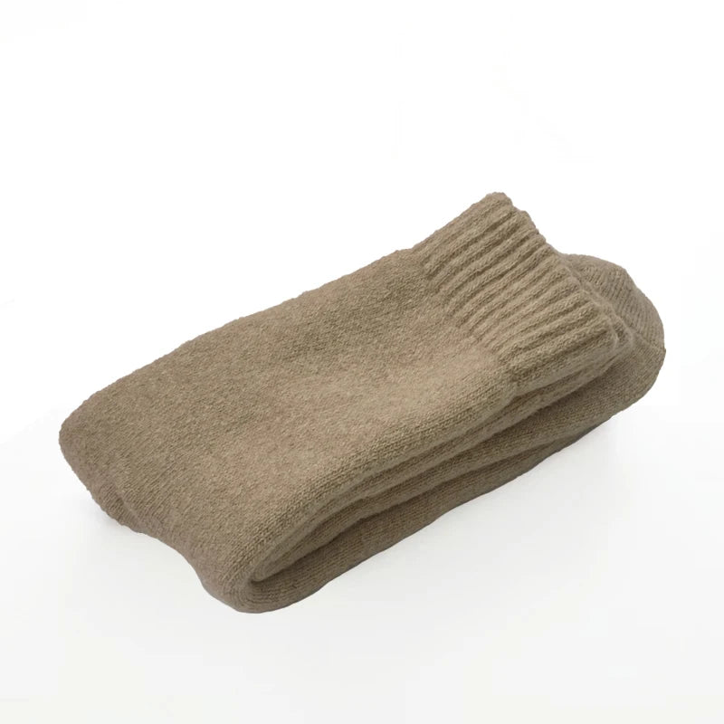 Mens Thick Wool Socks - Warm Solid Winter Socks for Cold Weather - ZOOMNSTORE
