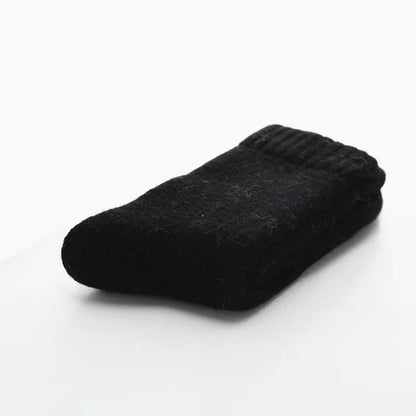 Mens Thick Wool Socks - Warm Solid Winter Socks for Cold Weather - ZOOMNSTORE