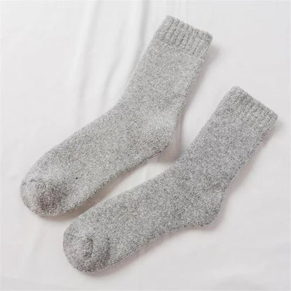 Mens Thick Wool Socks - Warm Solid Winter Socks for Cold Weather - ZOOMNSTORE