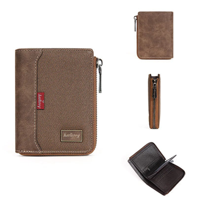 Baellerry RFID Mens Zipper Wallet - Luxury Card Holder with Coin Pocket - ZOOMNSTORE