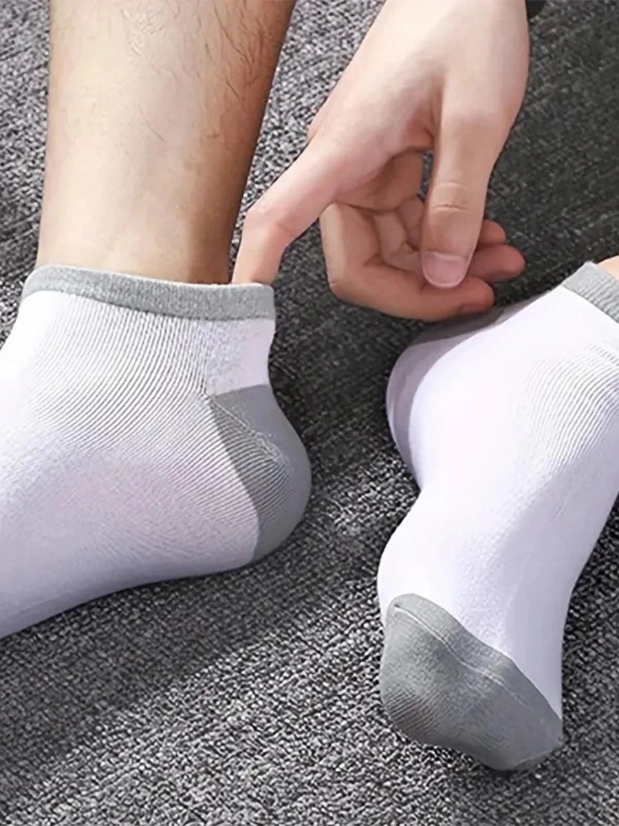 Mens Ankle Socks - 10 Pairs Breathable Cotton Summer Socks - ZOOMNSTORE