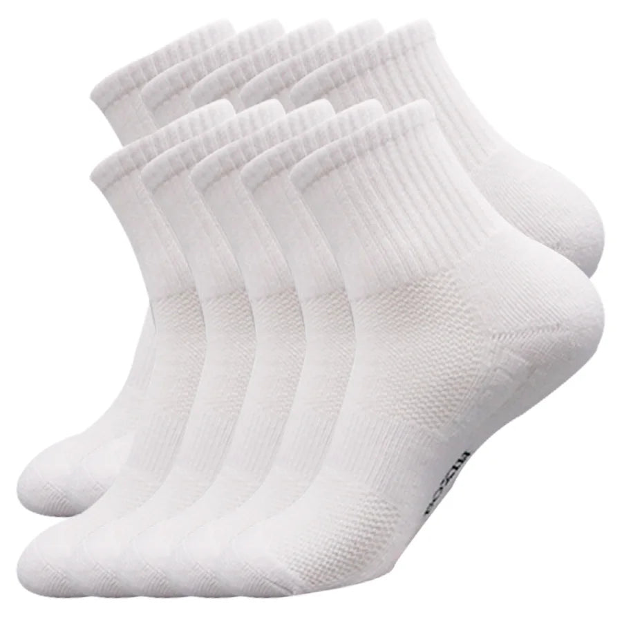 Men's Athletic Socks - 10 Pairs Low Cut Running Gym Hiking Comfortable Short Socks - ZOOMNSTORE